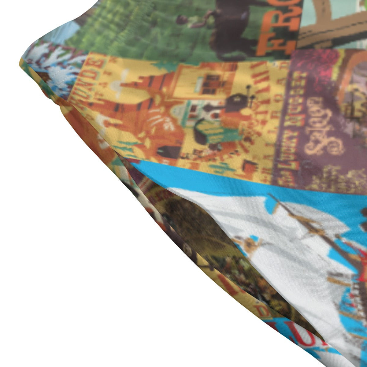Vintage Frontier Ride Posters - Women’s Pocket Midi Skirt