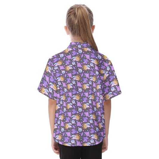 Mystical Manta Rays - Kid's Hawaiian Button Up Shirt