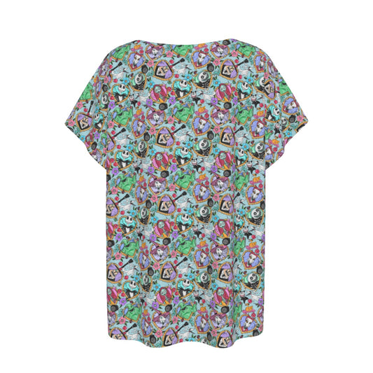 Tattoo Hearts Spooky Crew - Women’s Relaxed Fit Scoop Tee