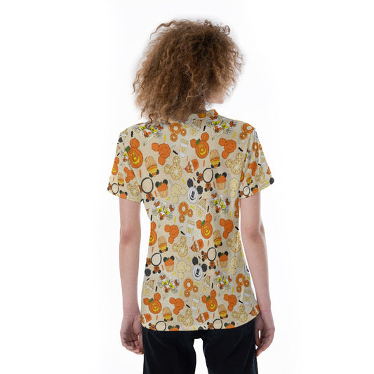 Halloween Snack Treats - Women's Short Sleeve V-Neck T-Shirt