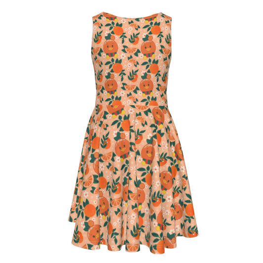 Juicy Citrus Friend - Kid's Sleeveless Skater Dress