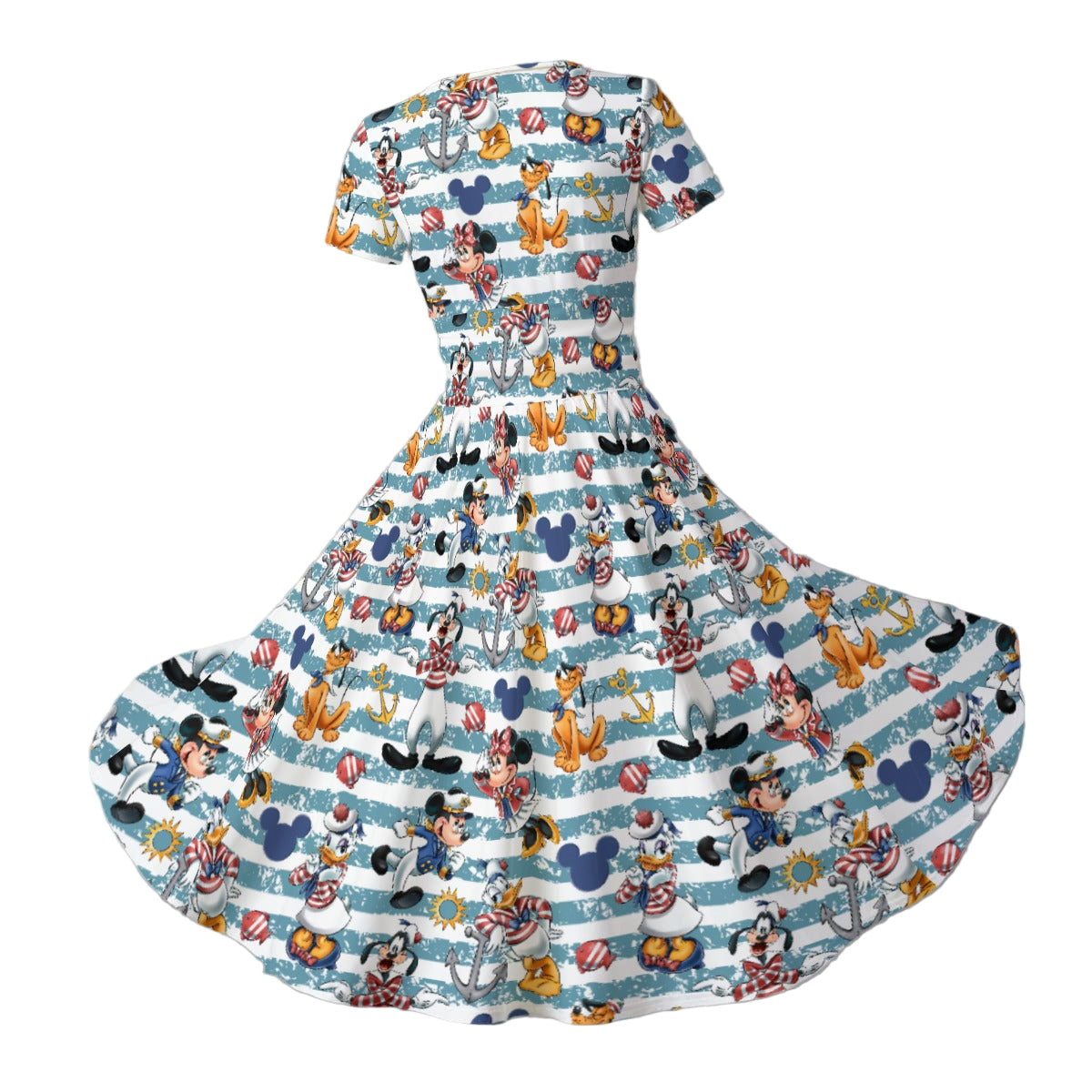 Cruise Crew on Deck - Women's V-Neck Ruched Midi Dress