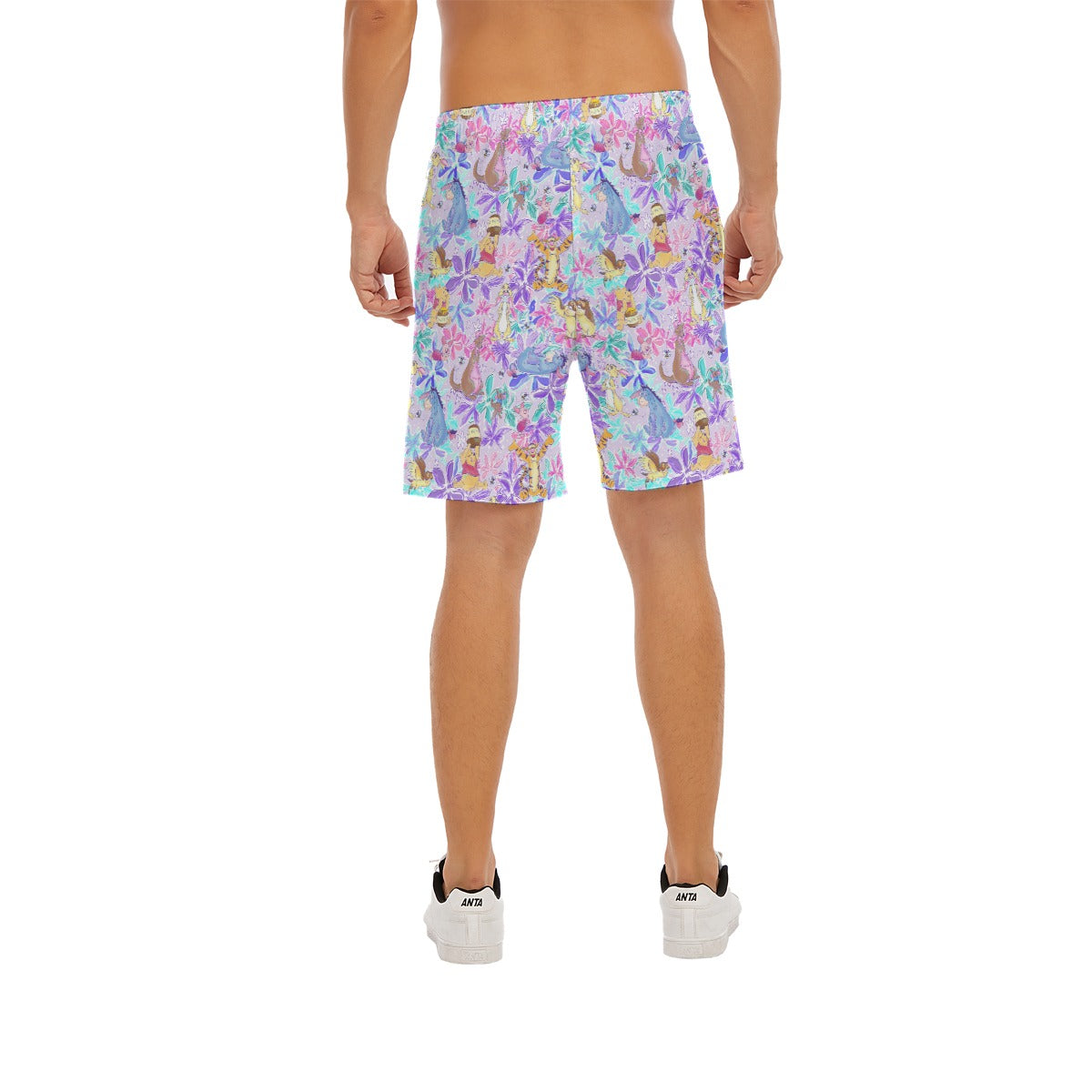 Storybook Friends in Bloom - Men’s Pocket Beach Shorts