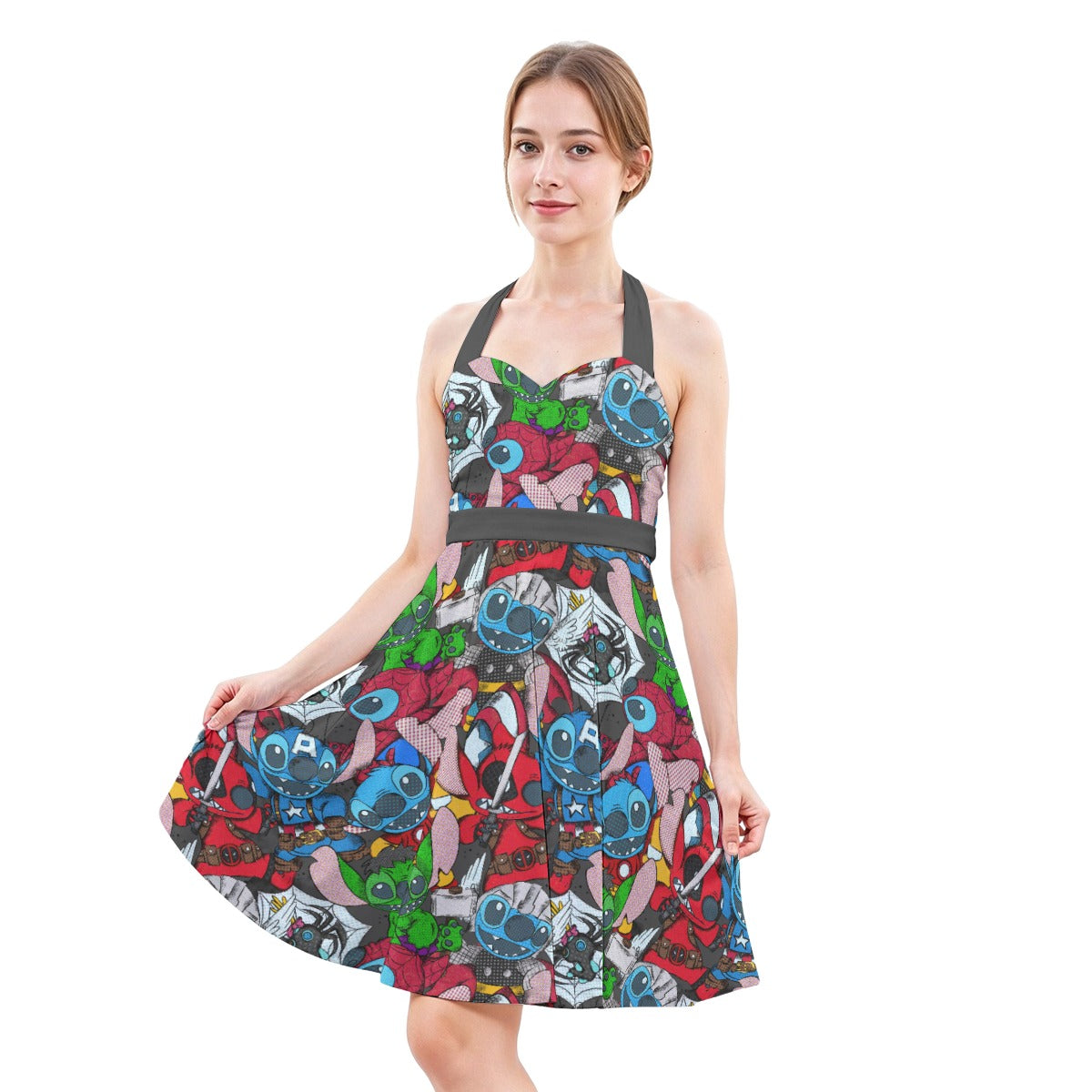 Superhero Stitch - Heroes Assembled - Women's Halter Vintage Pocket Dress