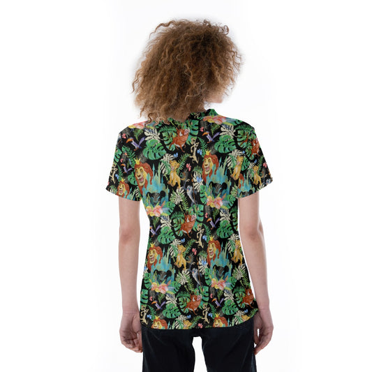 Watercolor Jungle Pride - Women's Short Sleeve V-Neck T-Shirt