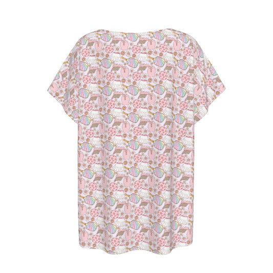 Rainbow Pickleball - Women’s Relaxed Fit Scoop Tee