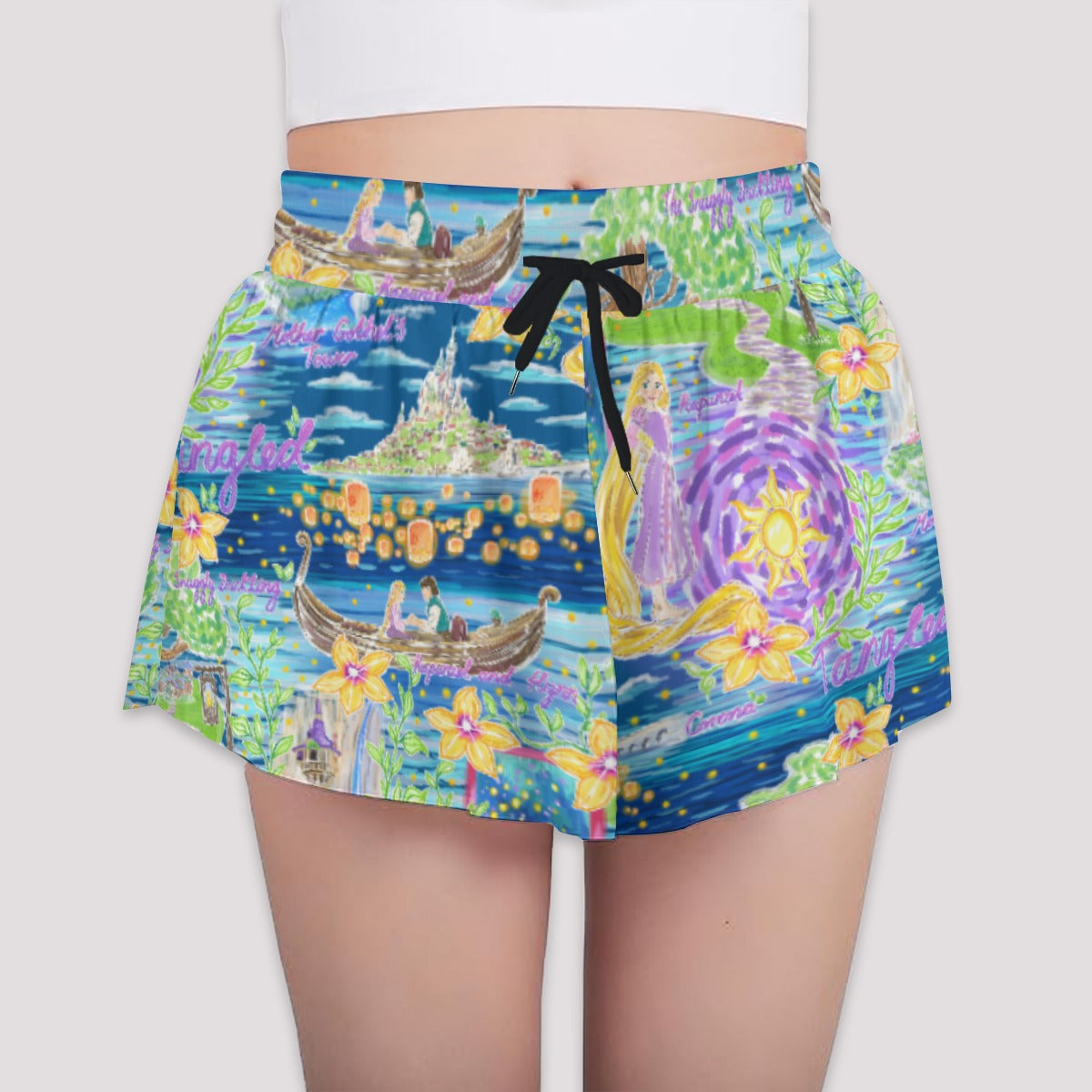 Lantern Festival Glow - Girls’ Flowy Pocket Shorts