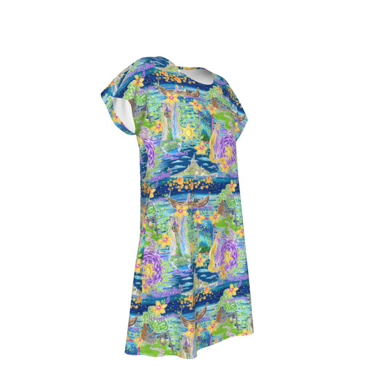 Lantern Festival Glow - Women's T-Shirt Dress