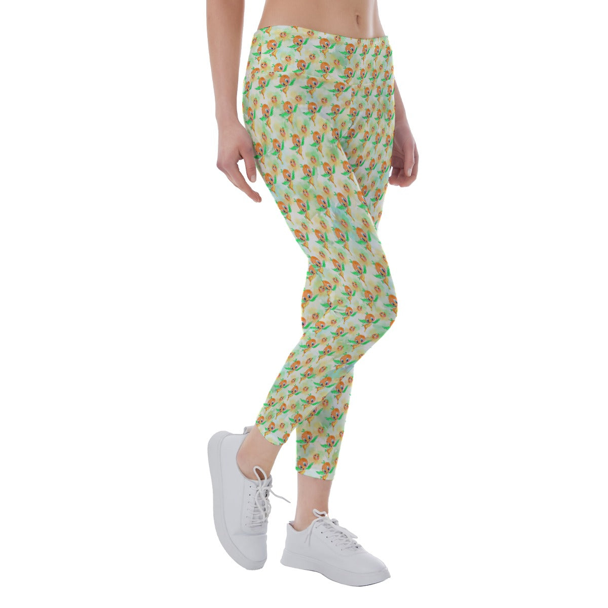 Sunny Citrus Thoughts - Women's Yoga Leggings