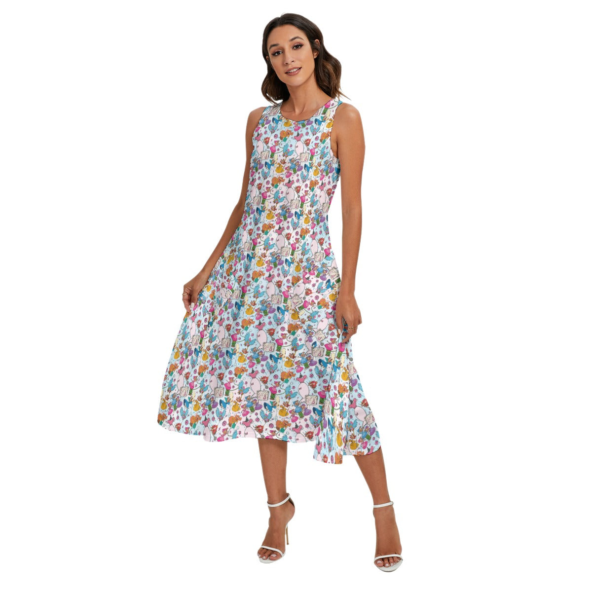 Tiny Tailors & Sewing Friendsends - Women’s Diagonal Pocket Midi Dress