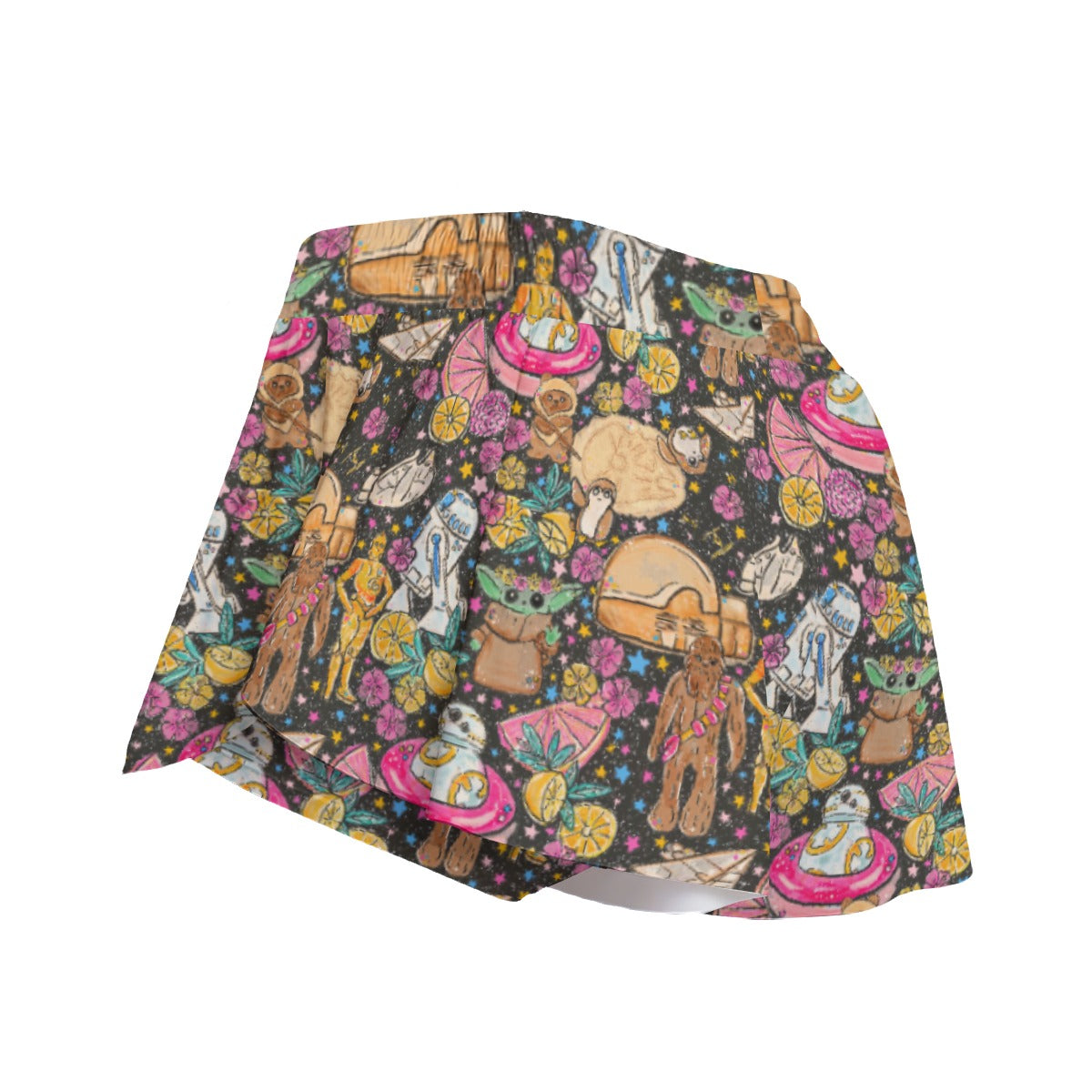 Tropical Space Wars - Women's Flowy Pocket Shorts