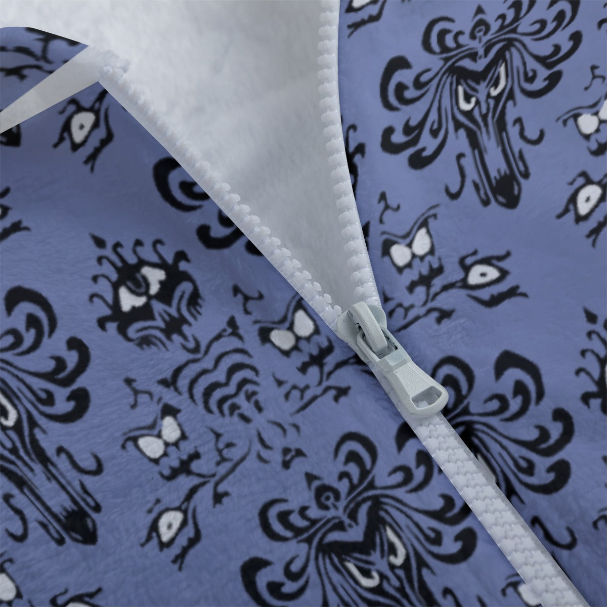 Spooky Mansion Wallpaper - Women's Plush Fleece Lounge Hoodie