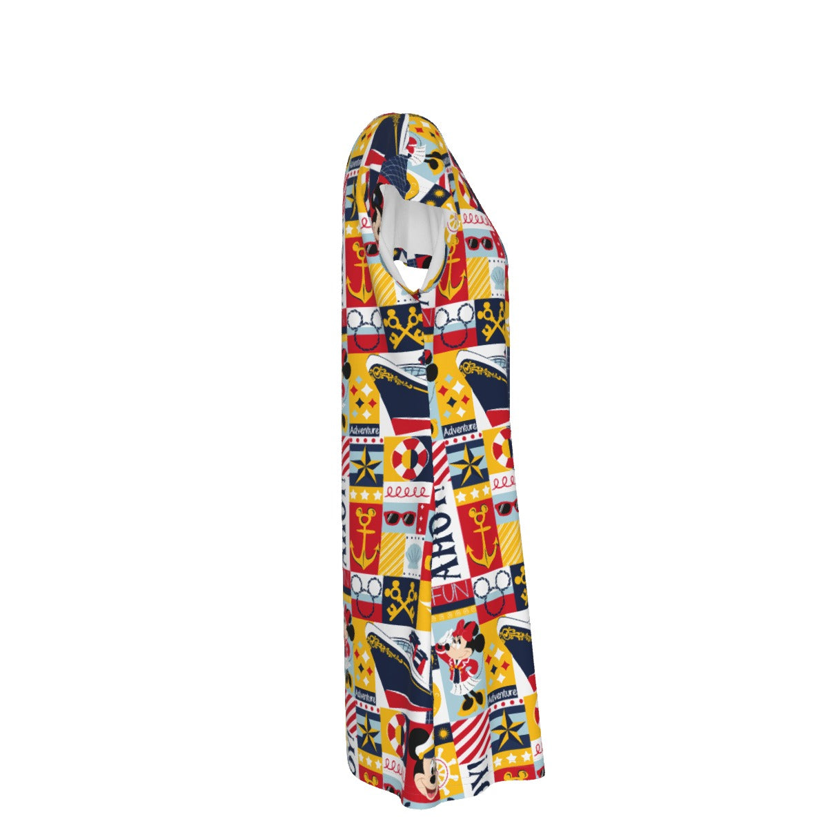 Nautical Cruise Patchwork - Women's T-Shirt Dress