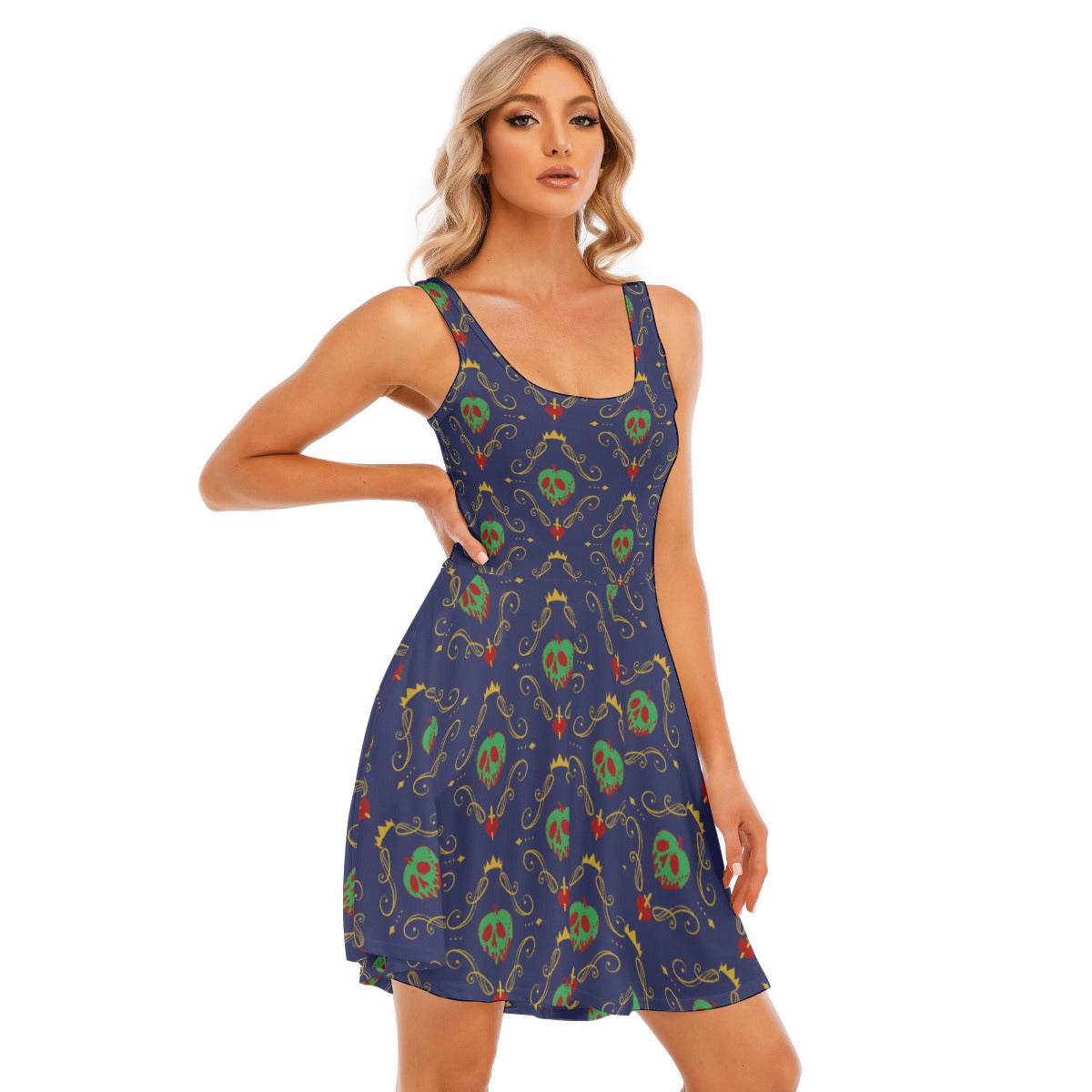 Poison Apple - Women's Sleeveless Pocket Skater Dress