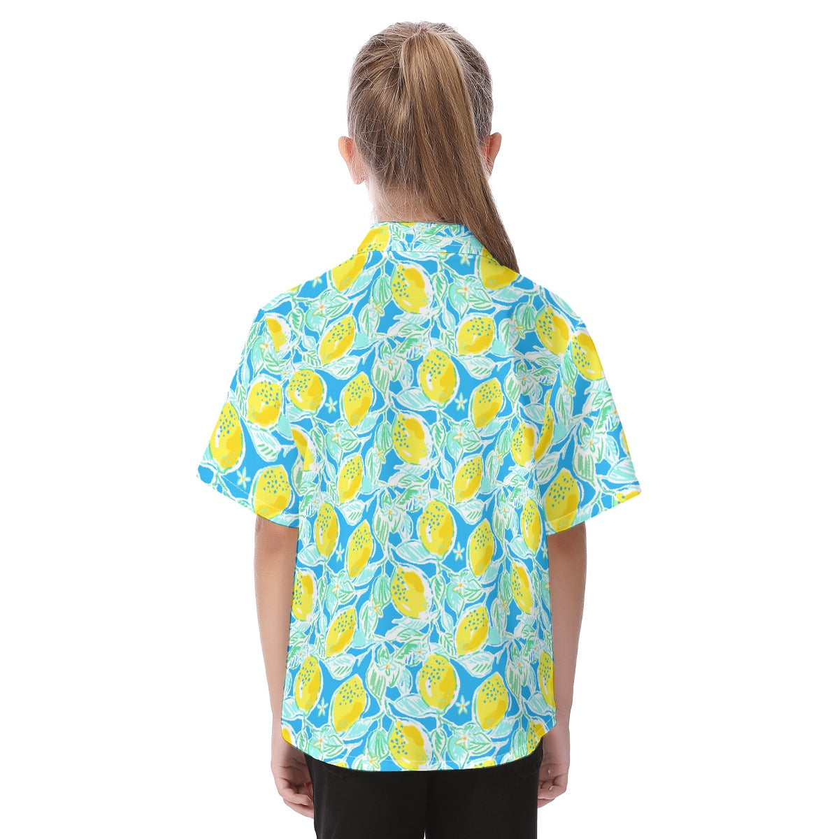 Lemon Drop Daydream - Kid's Hawaiian Button Up Shirt