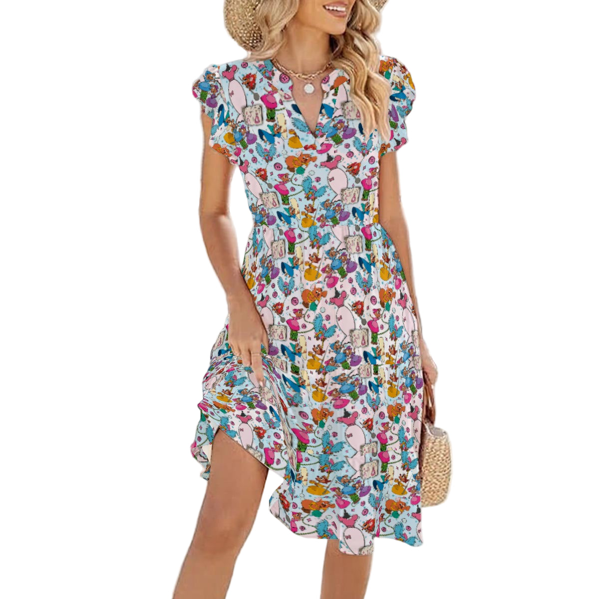 Tiny Tailors & Sewing Friends - Women's Tiered Pocket Midi Dress