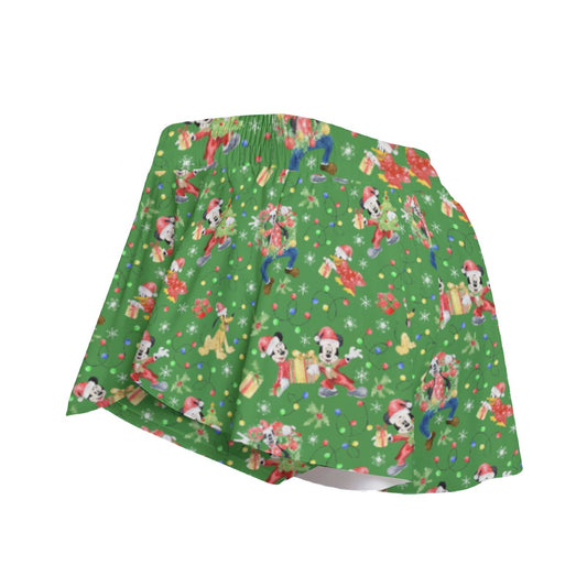 Mouse & Friends Christmas Cheertmas - Women's Flowy Pocket Shorts
