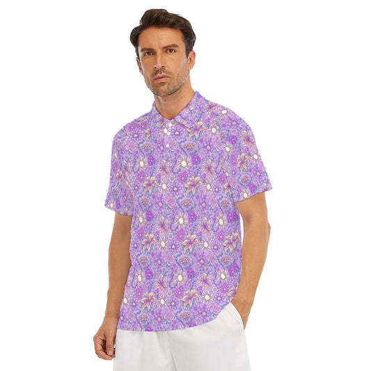 Fairytale Florals – Radiant Sunlight - Men's Polo Shirt