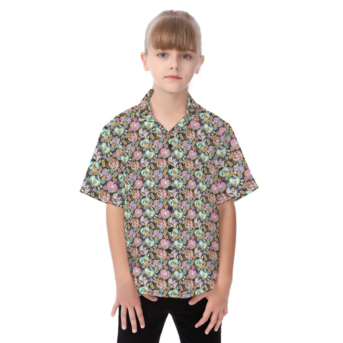 Tattoo Hearts Classic Crewends - Kid's Hawaiian Button Up Shirt