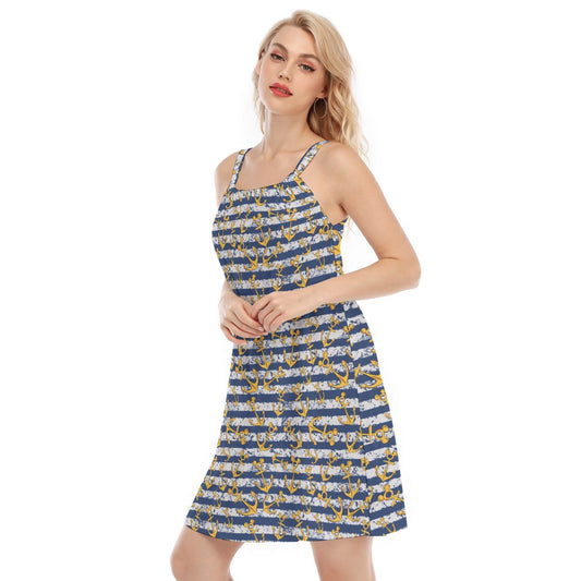 Nautical Mouse Ear Anchors - Women’s Adjustable Sundress