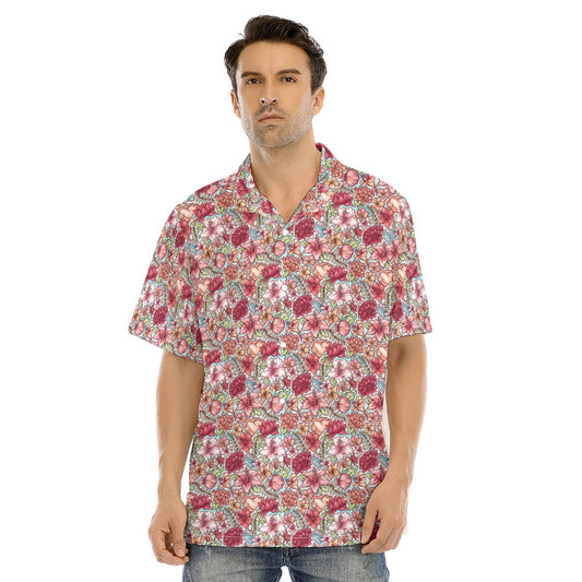 Fairytale Florals - Moana Inspired - Men's Hawaiian Button Up Shirt
