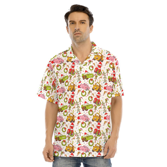 Holiday Race Day - Men's Hawaiian Button Up Shirt