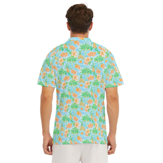 Neon Tangerine Island Pals - Men's Polo Shirt
