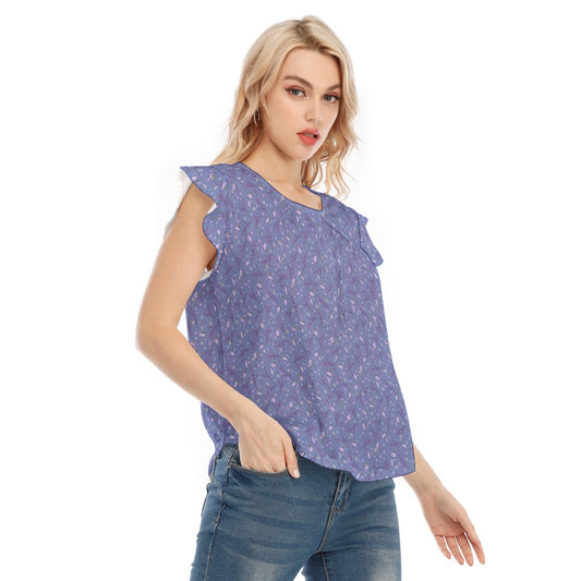 Lavender Vibes - Women’s Flutter Sleeve Top