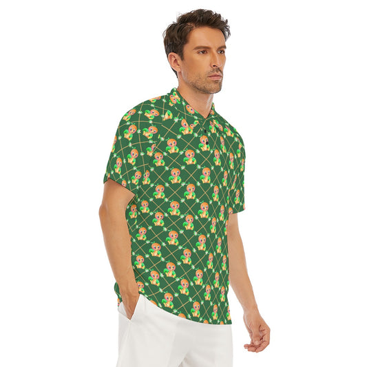 Geometric Citrus Delight - Men's Polo Shirt