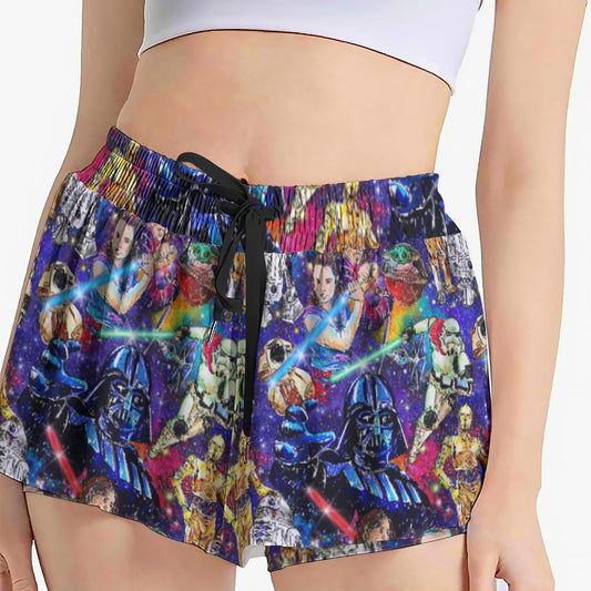 Galaxy Saga - Women's Flowy Pocket Shorts