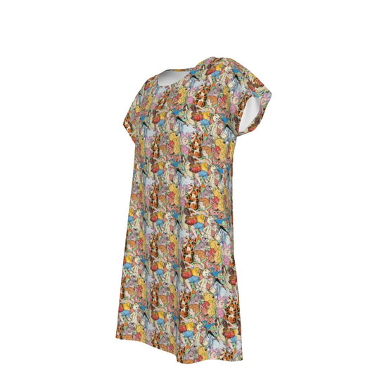 Sketched Hundred Acre Crew - Women's T-Shirt Dress