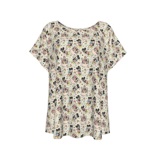 Retro Camera Mouse - Women’s Relaxed Fit Scoop Tee