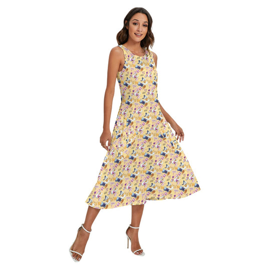Feisty Marathon Match-Up - Women’s Diagonal Pocket Midi Dress