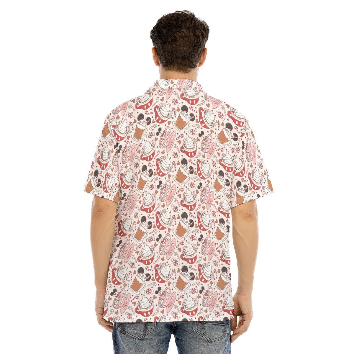 Magic Mouse Hot Chocolate - Men's Hawaiian Button Up Shirt