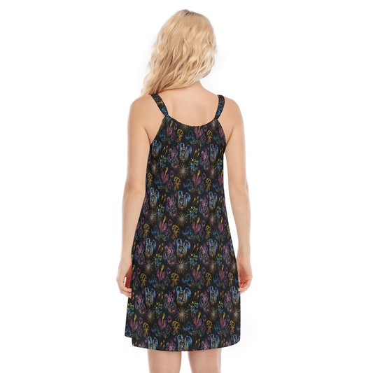 Mouse Friends’ Love in the Sky - Women’s Adjustable Sundress