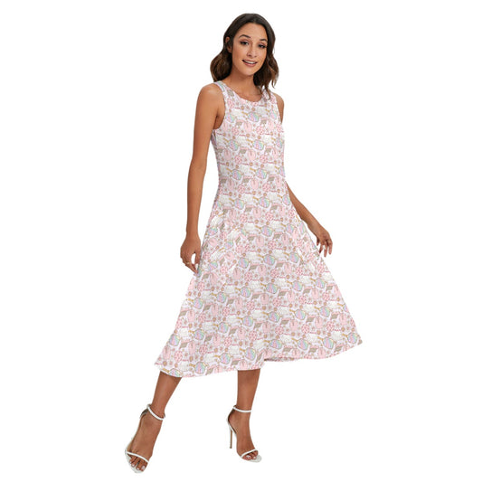 Rainbow Pickleball - Women’s Diagonal Pocket Midi Dress