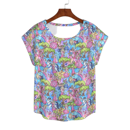 Dreaming Princess Storybook Scenes - Women’s Relaxed Fit Scoop Tee