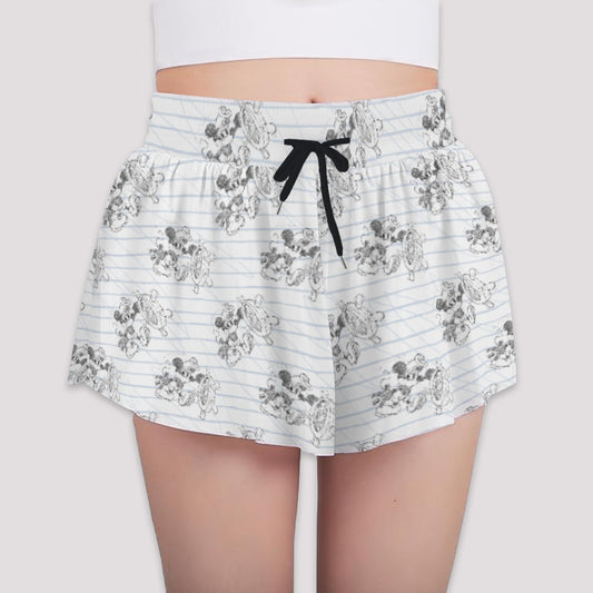 Sketch of Steamboat Mouse - Girls’ Flowy Pocket Shorts