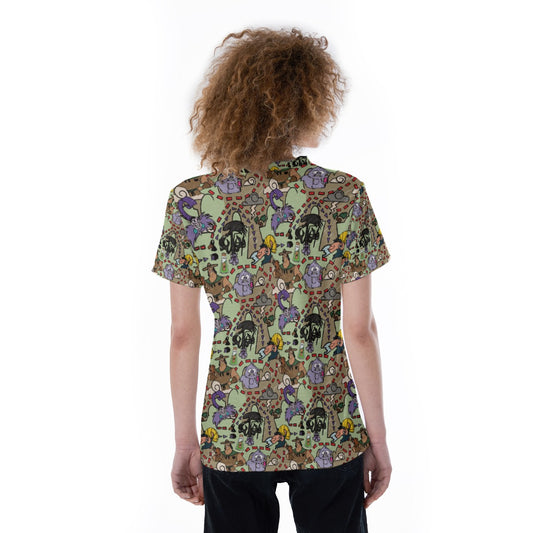 Emperor’s Chaotic Groove - Women's Short Sleeve V-Neck T-Shirt