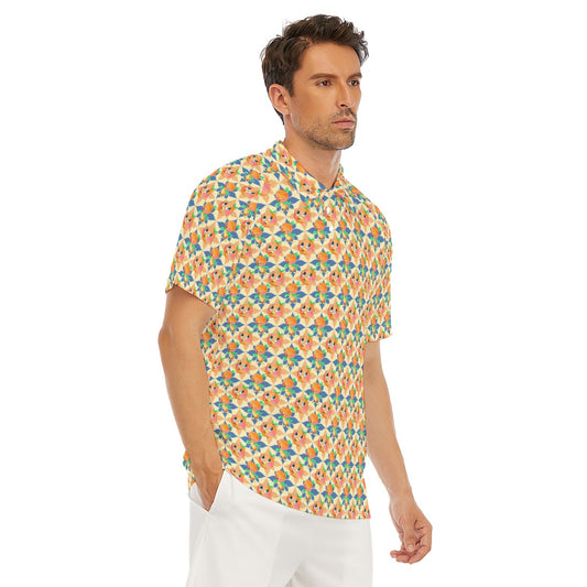 Retro Citrus Play - Men's Polo Shirt