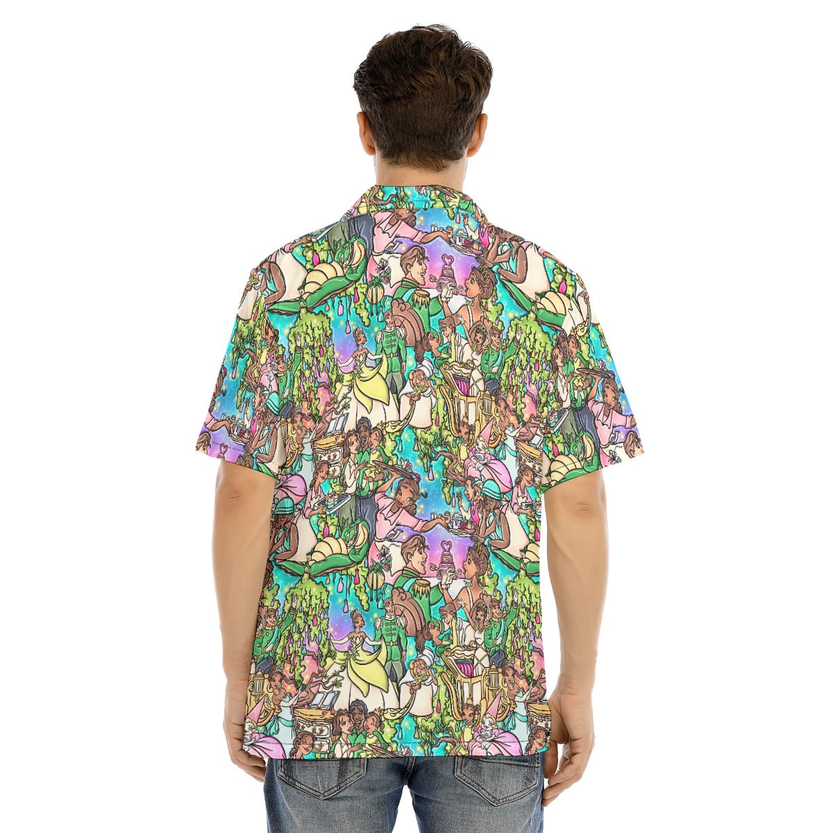 Bayou Princess Storybook Scenes - Men's Hawaiian Button Up Shirt