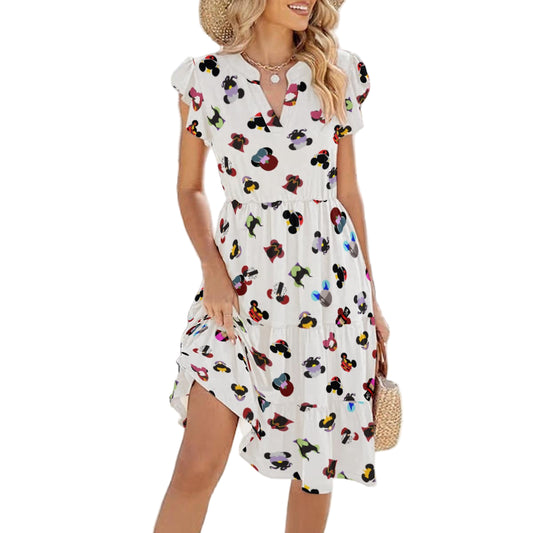 Wicked Mouse Ears - Women's Tiered Pocket Midi Dress