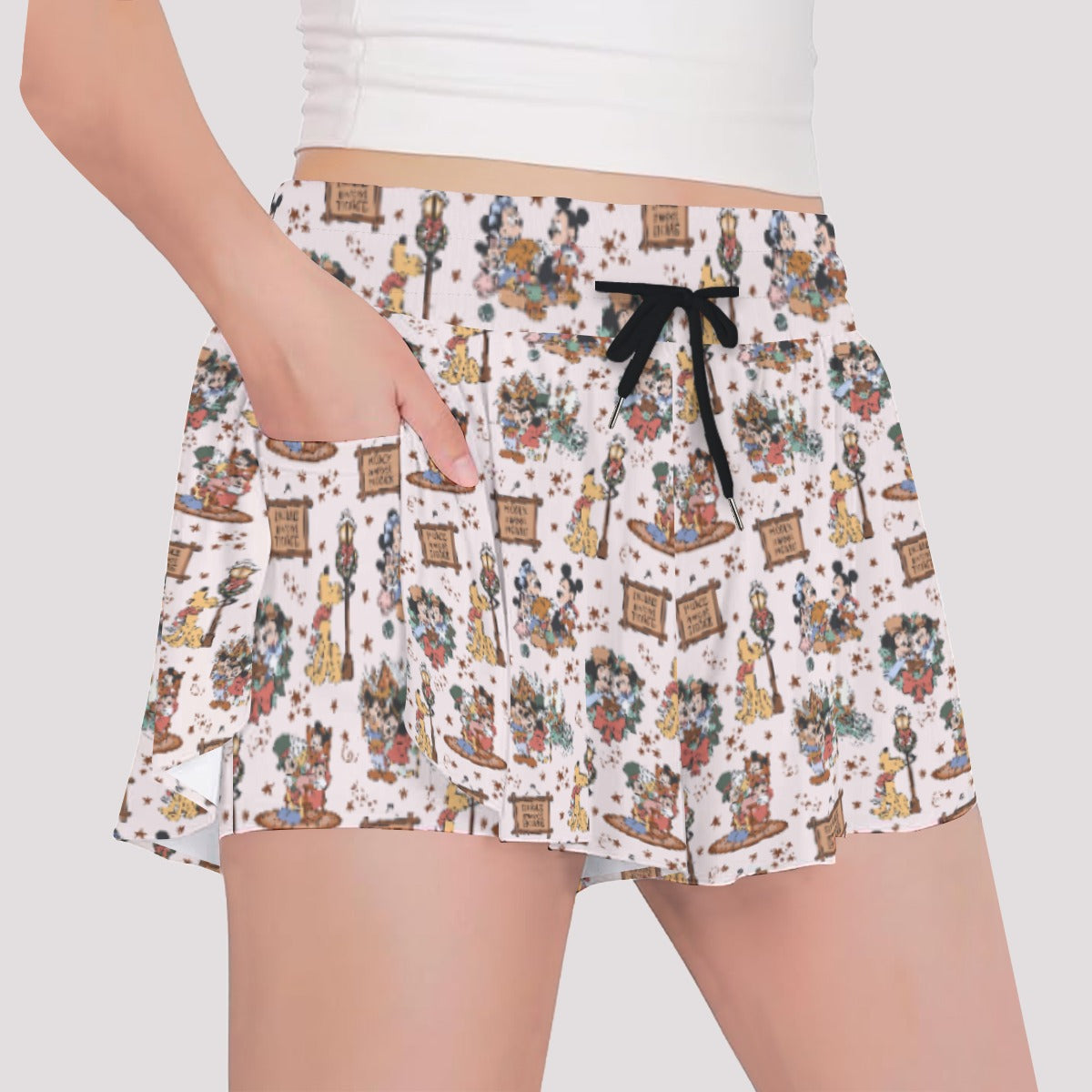 Victorian Holiday Celebration - Girls’ Flowy Pocket Shorts