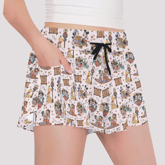 Victorian Holiday Celebration - Girls’ Flowy Pocket Shorts