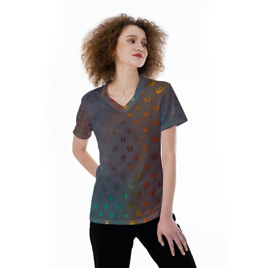 Galaxy Far Away - Women's Short Sleeve V-Neck T-Shirt