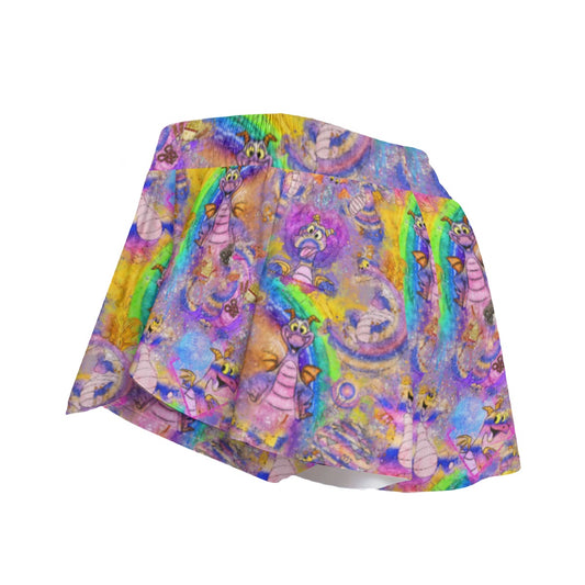 Figment Watercolor Rainbow - Women's Flowy Pocket Shorts