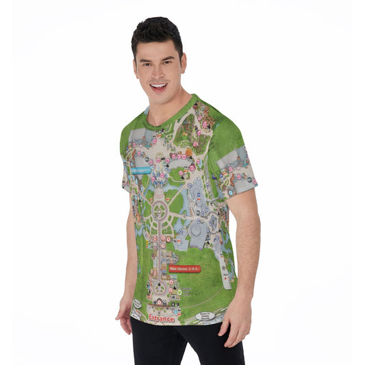 Vibrant Fantasy Park Map - Men's Short Sleeve T-Shirt