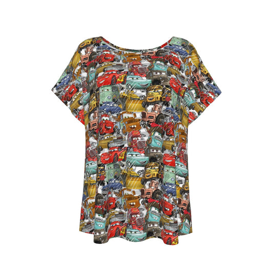Racing Legends Sketch - Women’s Relaxed Fit Scoop Tee