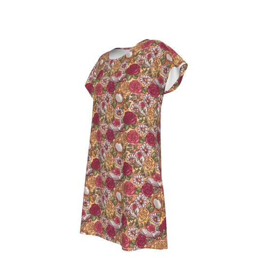 Fairytale Florals – Timeless Tale Blooms - Women's T-Shirt Dress