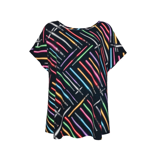 Vibrant Galaxy Sabers - Women’s Relaxed Fit Scoop Tee